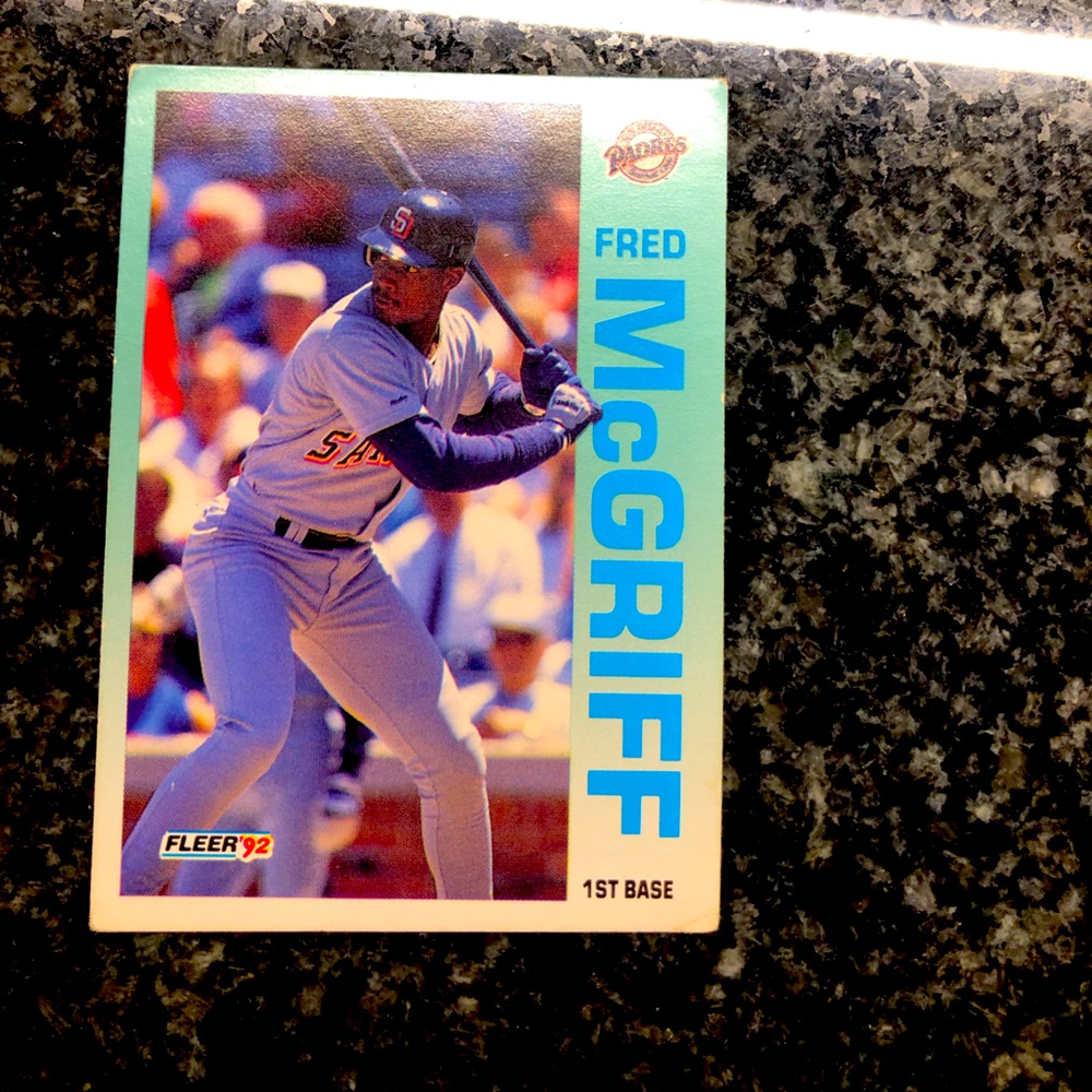 Fred McGriff Fleer 1992 #614 baseball card!!!